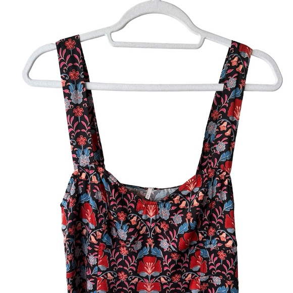 Free People Black and Red Floral Sasha Mini Dress Size M Boho Cottagecore - Picture 9 of 15